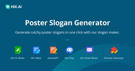 Free Poster Slogan Generator: Create Poster Slogans Using AI.